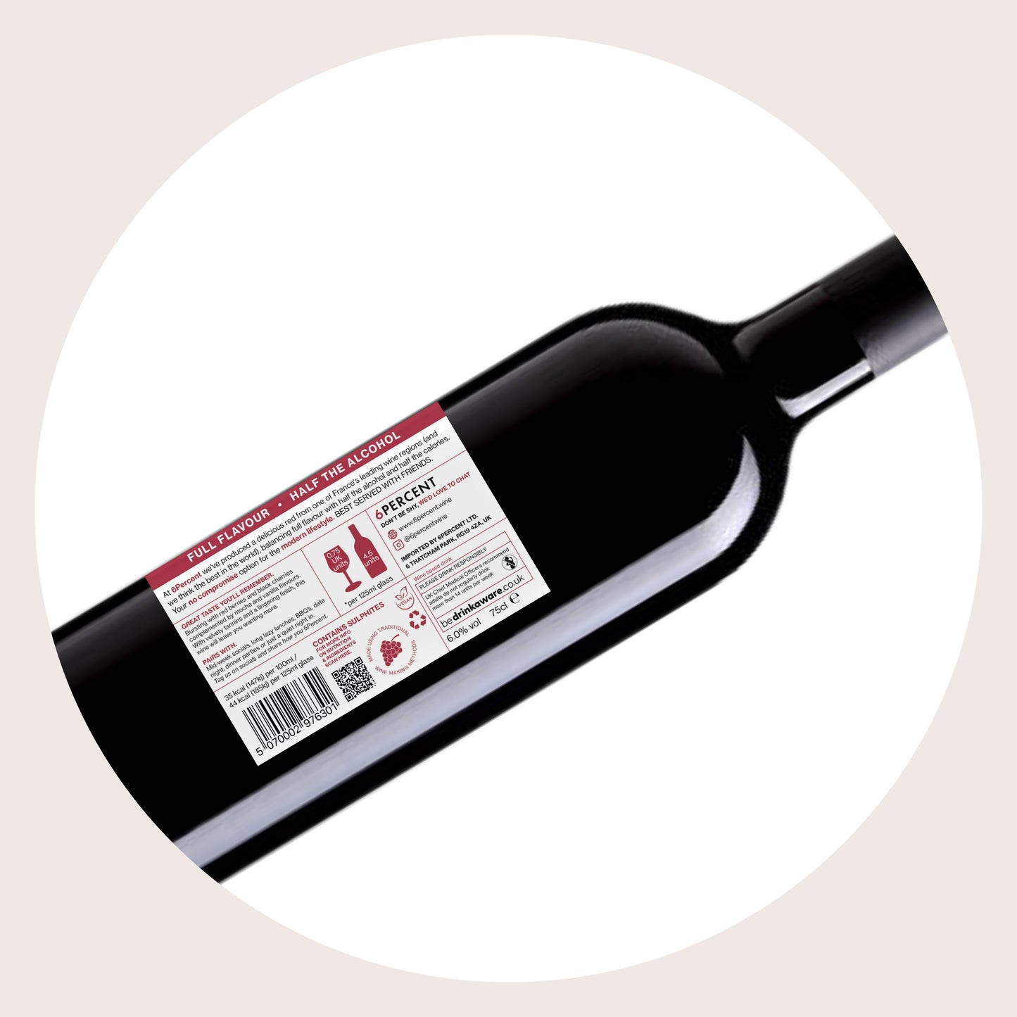 6Percent Merlot & Cabernet Sauv Mid-Strength Red Wine